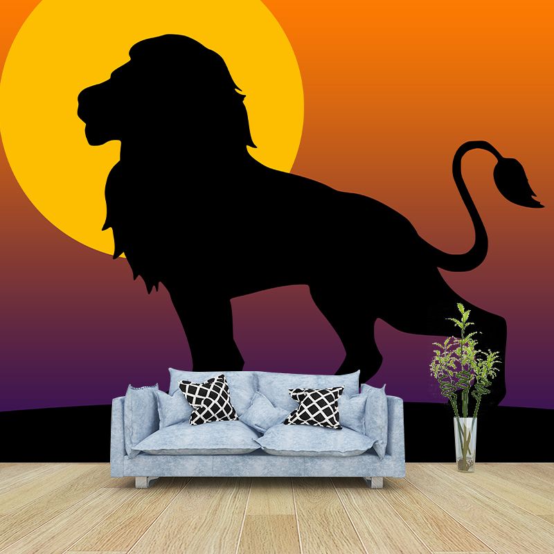 Forest Beast Animal Mural Wallpaper Wall Covering Mildew Resistant for Living Room