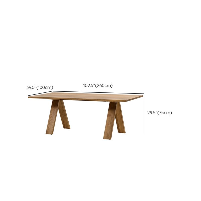 Solid Wood Dining Table Rectangle Modern Dinner Table for Home Use