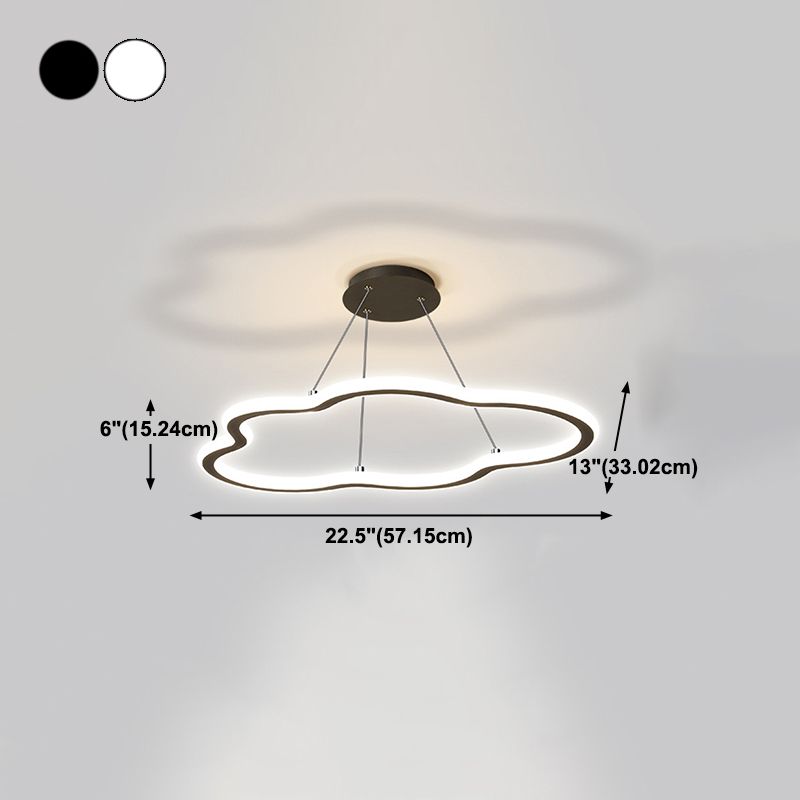 Nordischer Wolkenkronleuchter Metall Eins Licht LED Kronleuchter Anhänger für Wohnzimmer