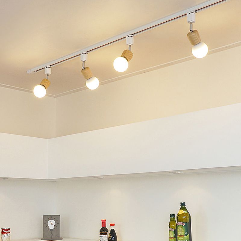 Japanese Style Solid Sood Track Light  Modern Minimalist Living Room Dining Room Kitchen Home Shop Commercial Spotlight