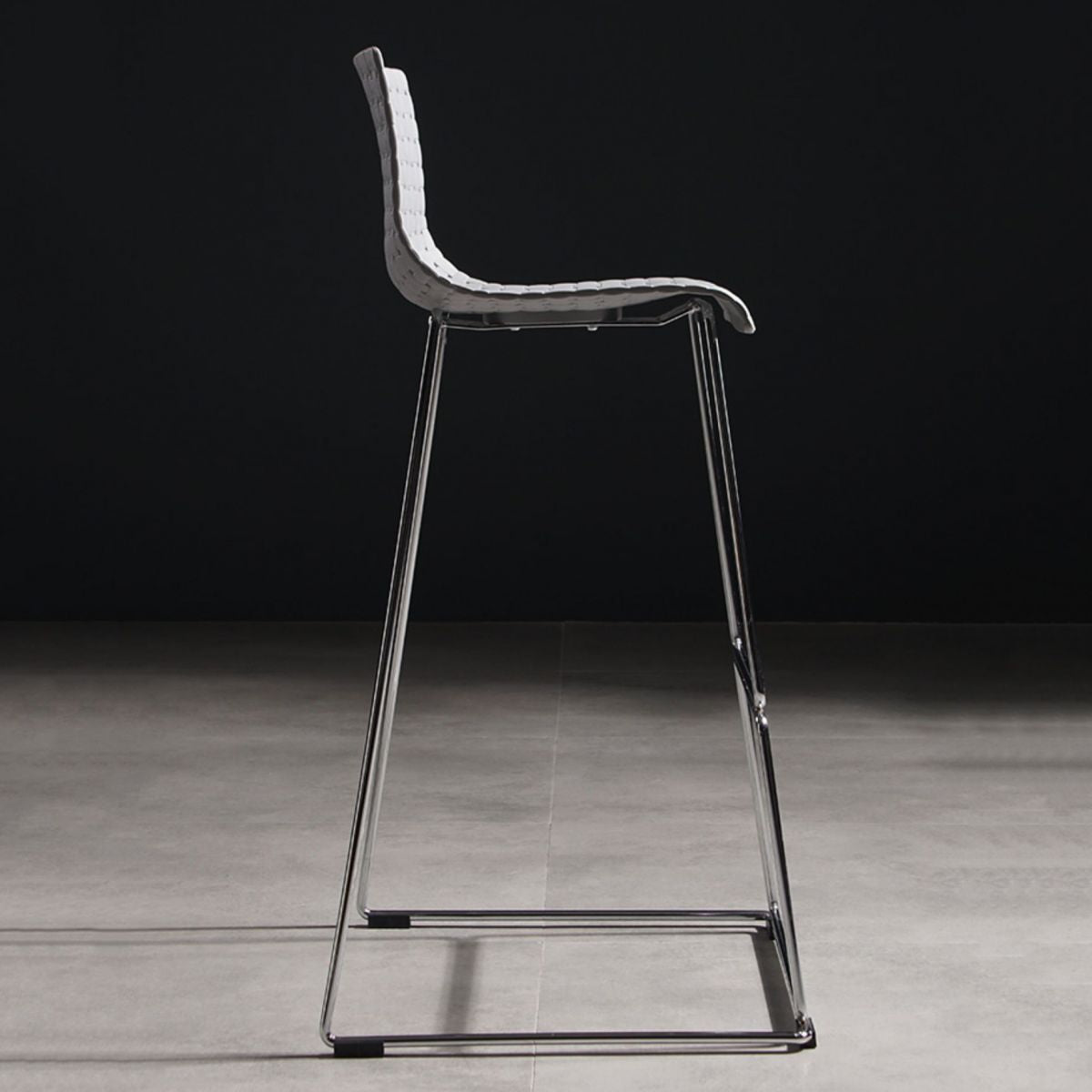 Modern Bar-stool Plastic Counter Bar Stool with Metal Legs for Kitchen