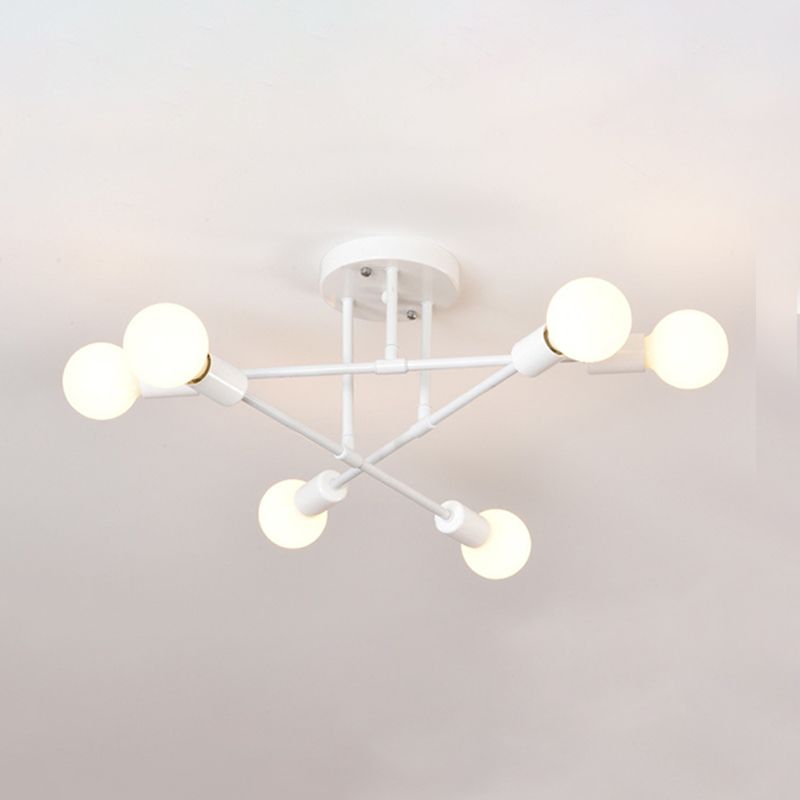 Modern Sputnik Shape Flush Mount Light Fixtures Metal Flush Mount Ceiling Light