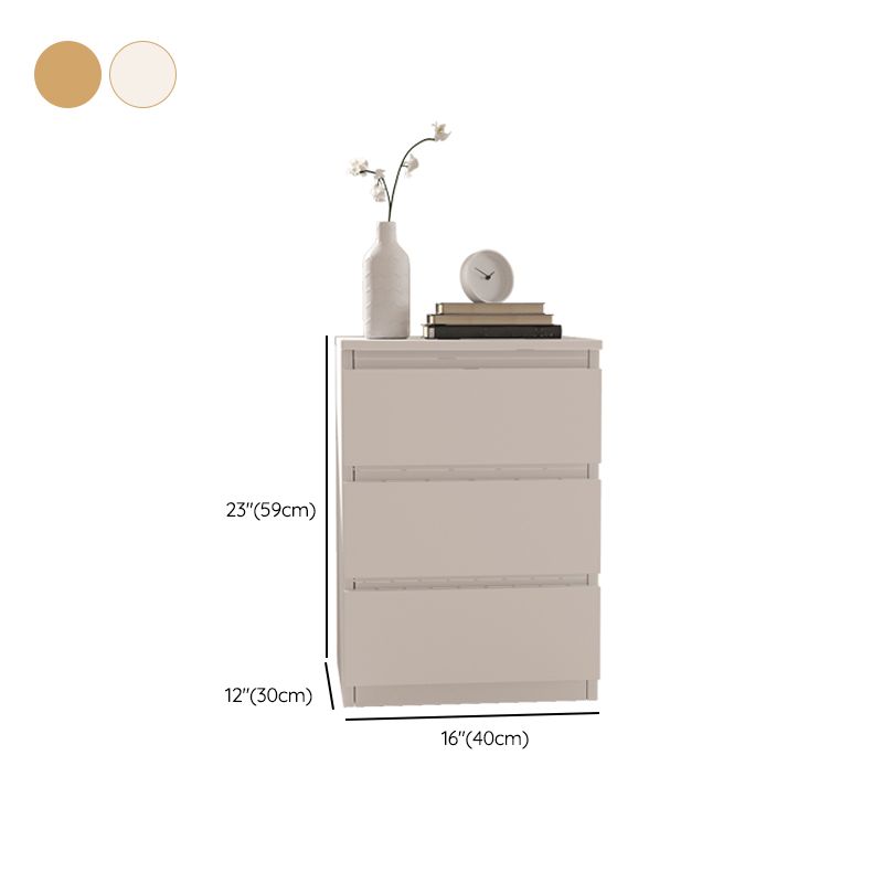 Modern White/Natural Chest with Wooden Drawers Rectangle Chest