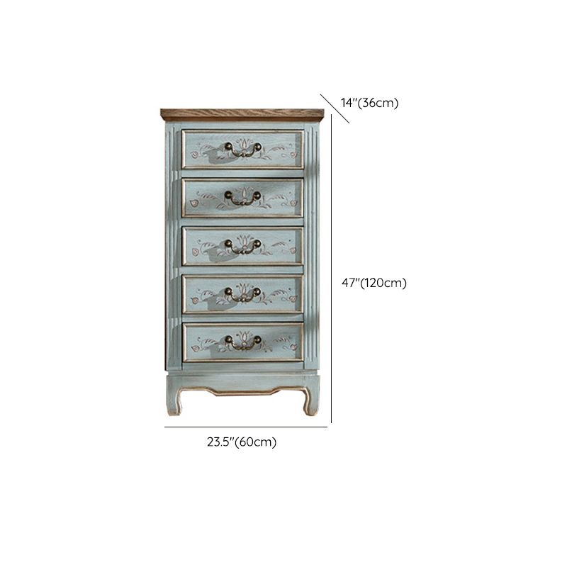 Traditional Wood Media Chest Horizontal Lingerie Chest with Drawers