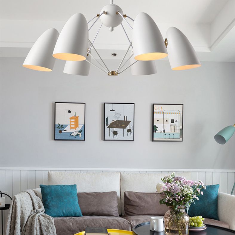 Modern Style Chandelier Pendant Light Shaded Pendant Chandelier with Metal Shade