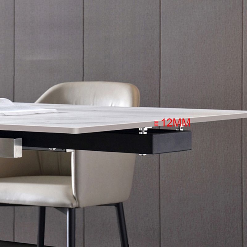 Modern Style Sintered Stone Dining Table Set Rectangle 1/2/5 Pieces Dining Set