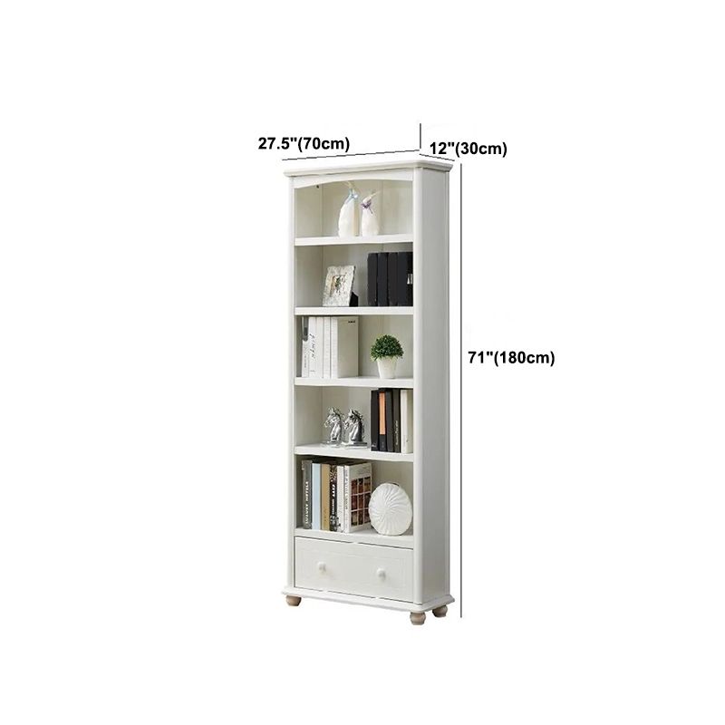 Scandinavian Wood Bookshelf Home Office Closed Back Bookcase