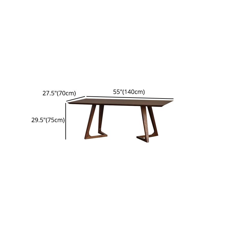 Rectangle Double Pedestal Table Modern Pine Solid Wood Dining Site Table