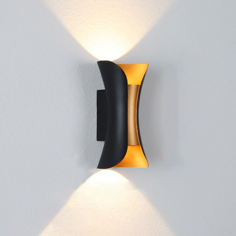 Modern Creative LED Wall Lamp Aluminium Geometric Wall Sconce with Glass Shade