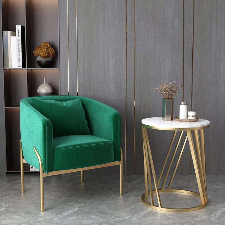 Silla de comedor de metal de estilo nórdico, sillas laterales tapizadas sin brazos para uso doméstico