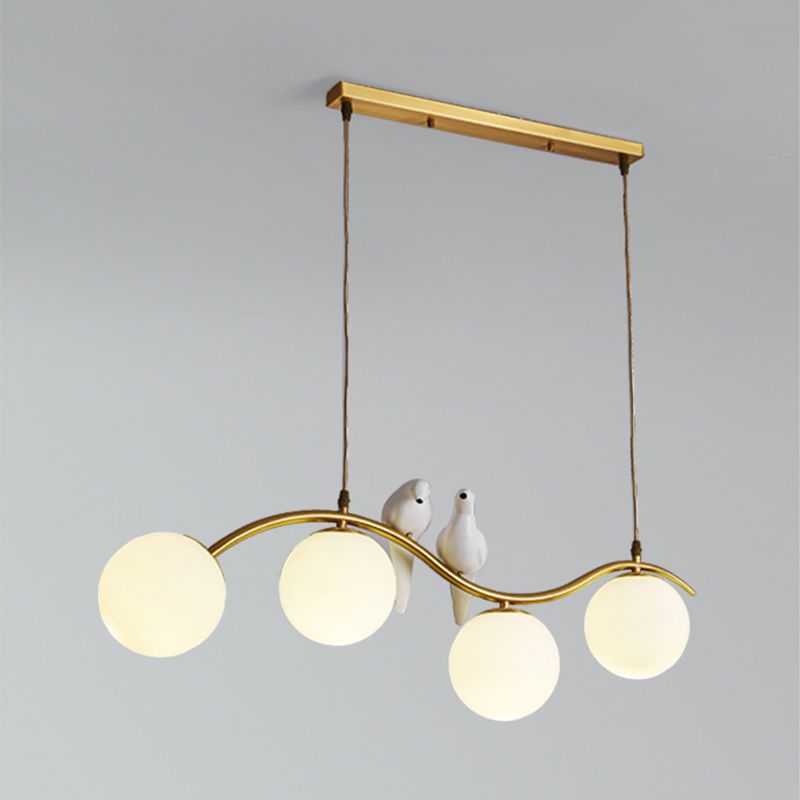 Modern Style Globe Island Pendants Glass Pendant Lights for Dining Room
