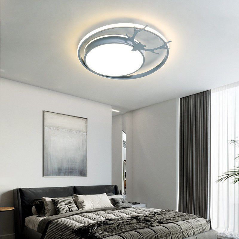 Antlers Ceiling Light LED Ceiling Mount Light with Acrylic Shade for Bedroom