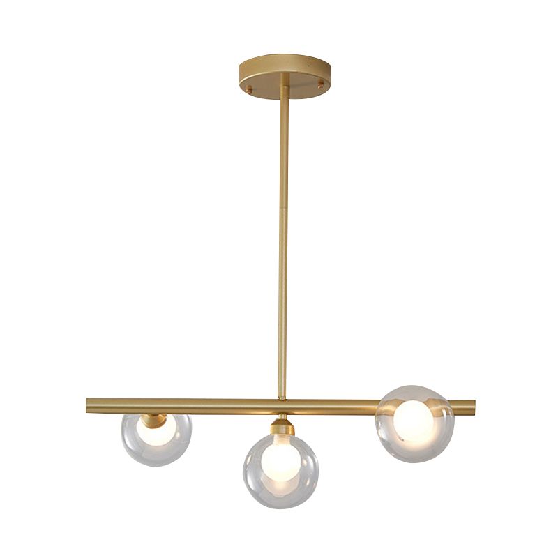 Simplicity Island Lighting Fixture Glass Shade Hanging Light for Dining Room