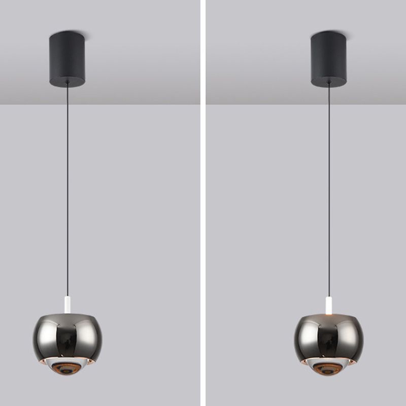 Round Metal Hanging Pendant Light Nordic LED Suspension Pendant Light