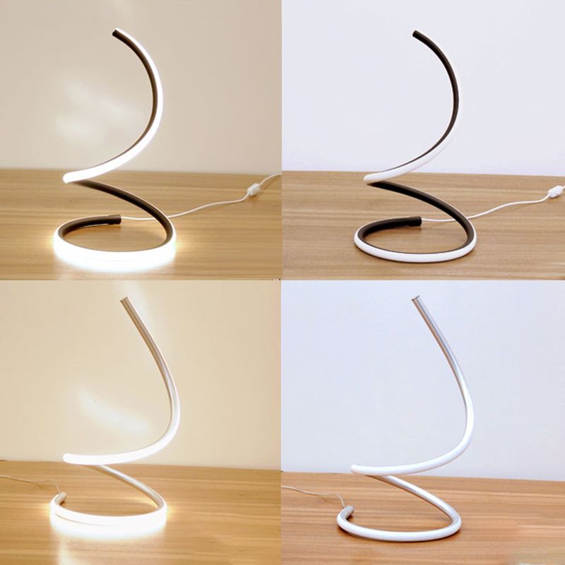 1 lampada da comodino lineare leggero lampade da comodino in metallo contemporaneo per camera da letto