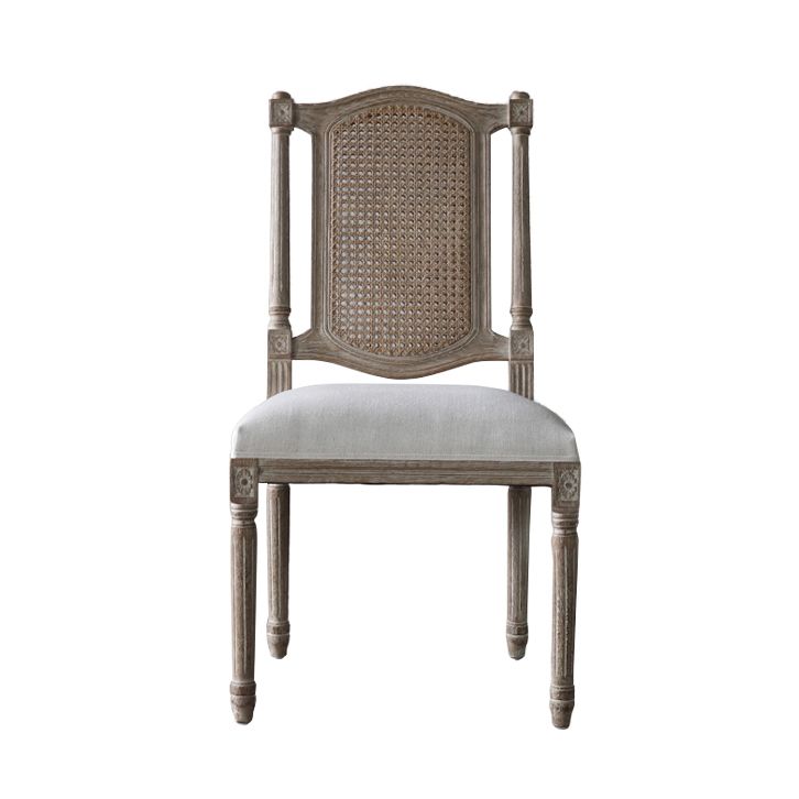 Style campagnard en bois massif dinant des chaises Matte Finish Canne Back dinant des chaises