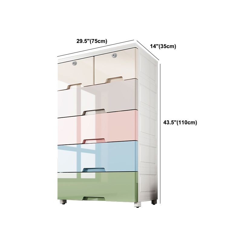 Modern Style Non-Hanging Armoire Plastic Home Storage Cabinet