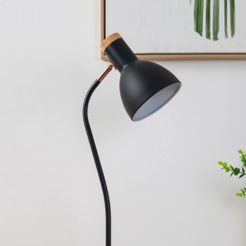 Modern Style Conical Night Table Lamp Metal 1-Light Table Lamp