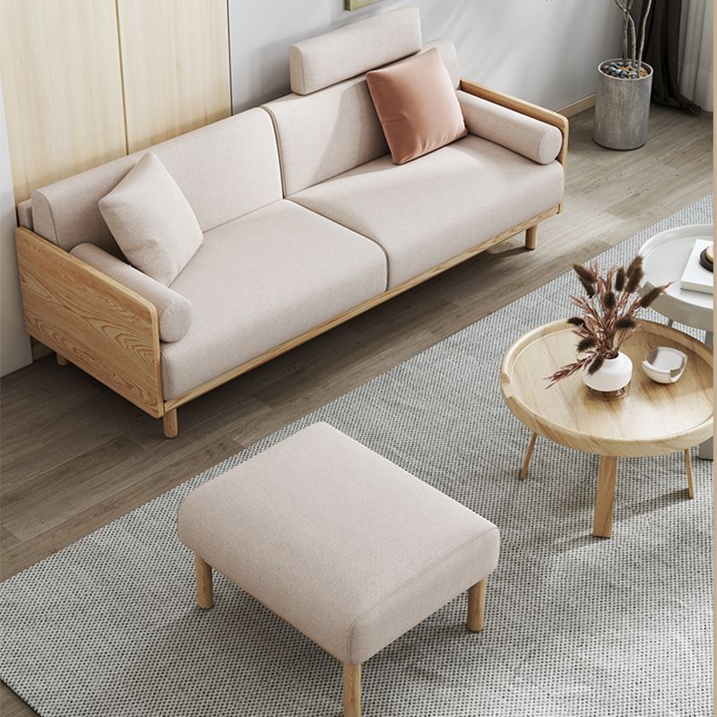 Linen  Modern Sofa 33"W P Sofa Pillow Top Arm for Living Room