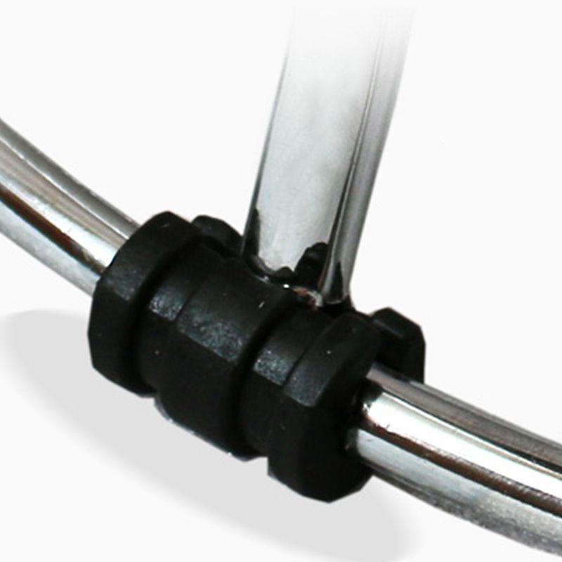 Linen Blend Ottoman Metal Frame Round Upholstered Contemporary Solid Pouf