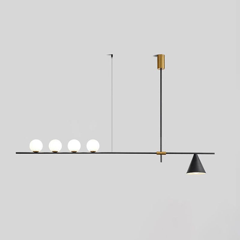 Modern Simple Dining Chandelier Light Dining Room Glass Shade Pendant Light Fixture