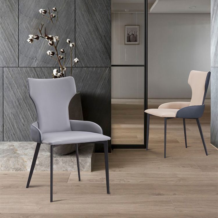 Dining Room Industrial Arm Chair Upholstered Wingback Dining Chairs