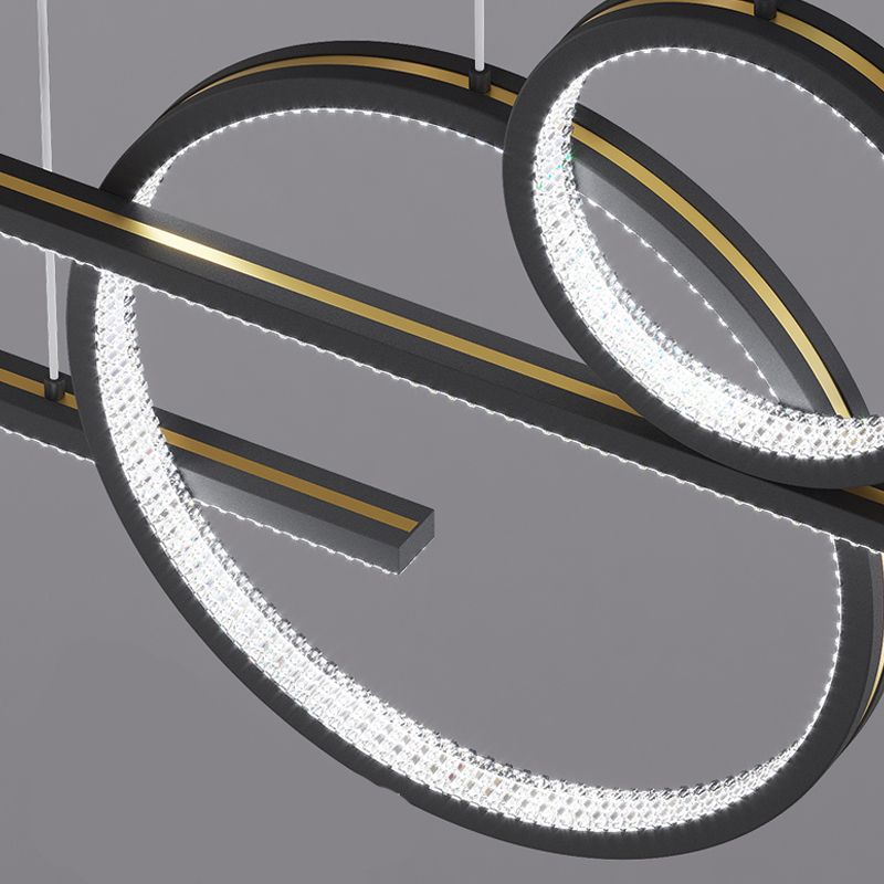 Zeitgenössische Insel Licht Geometrisches Metall 6 Lichter Island Lichter