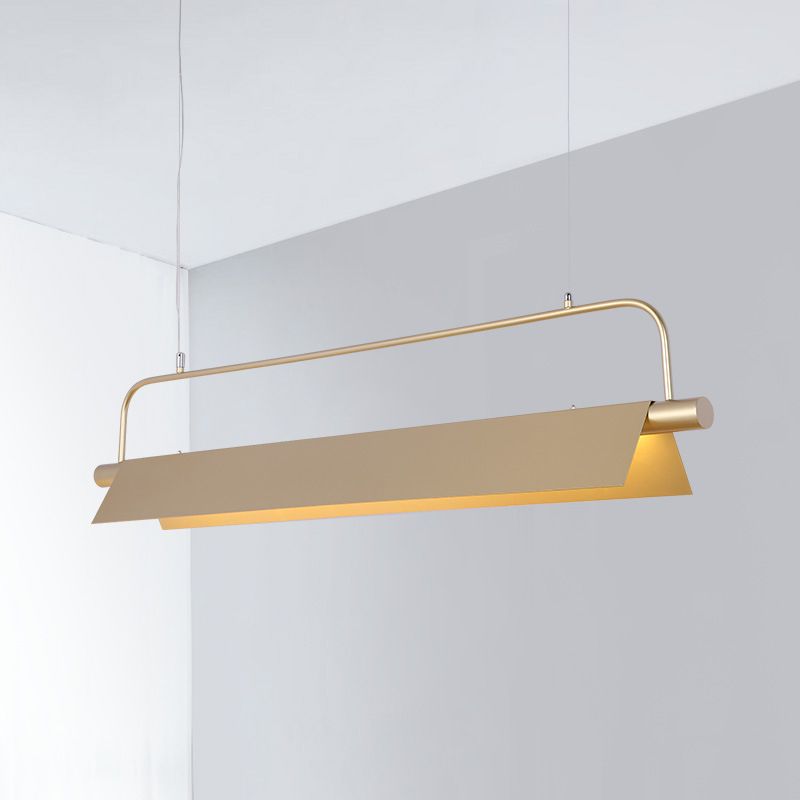 Single Modernism Golden Ceiling Light Metal Kitchen Island Lighting for Foyer