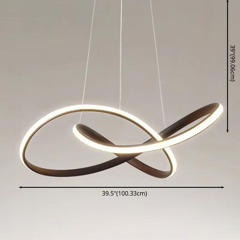 Modern Linear Pendant Lighting Fixtures Silica Gel Hanging Light Kit