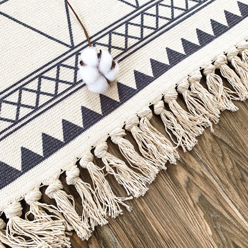Nostalgie Ameicana Patroon Tapijten Boheems vloerkleed Fringe Tapijt voor thuisdecoratie