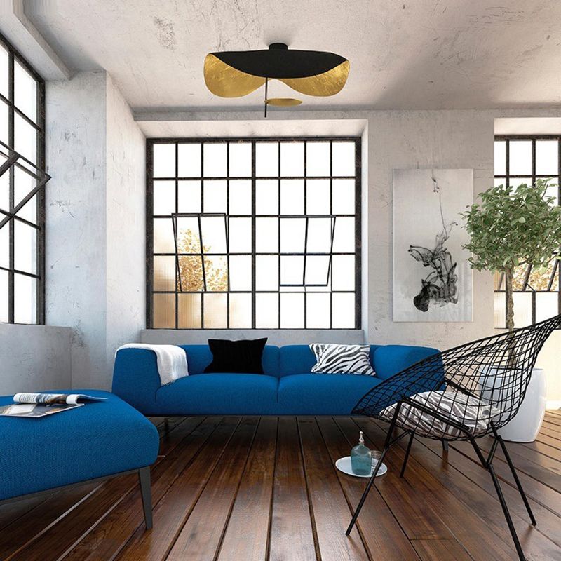 Plafond de plafond ombré Métal Lumière de style contemporain LED Black Suspension Lumière