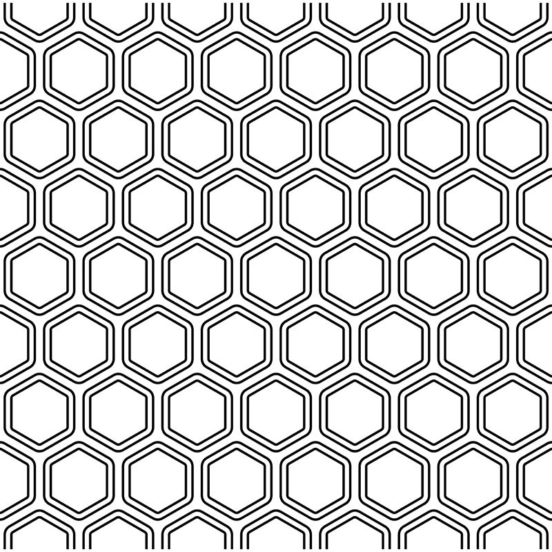 Customized Illustration Geometry Moisture Resistant Wall Mural for Reading Room