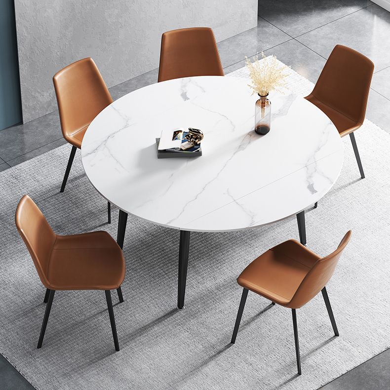Modern Dining Table Set 1/4/5/6 Pieces with Metal Base Kitchen Furniture Set