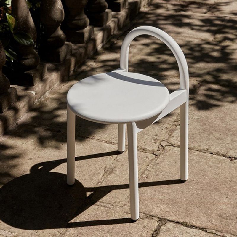 Contemporary Armless Dining Stools Solid Wood Bar Stools with Footrest