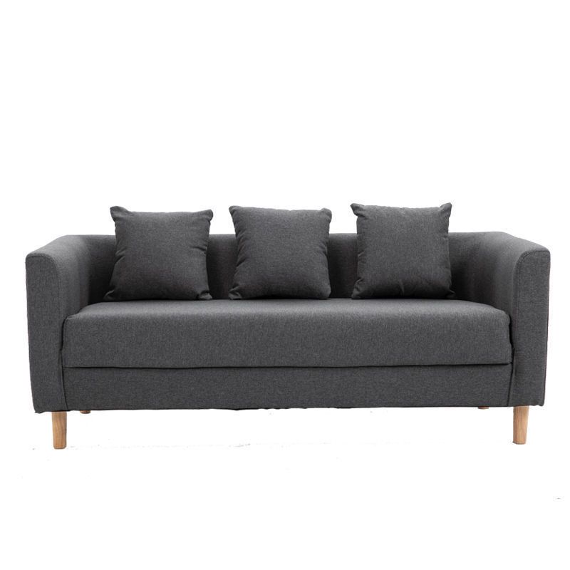 Sofa with 3 Pillows 3 Seater Hair Pin Legs Seating for Bonus Room
