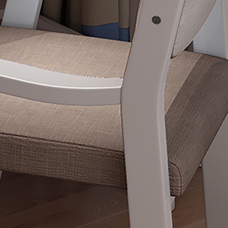 Contemporary Style Kitchen Chair Dining Arm Side Chair with Wooden Legs