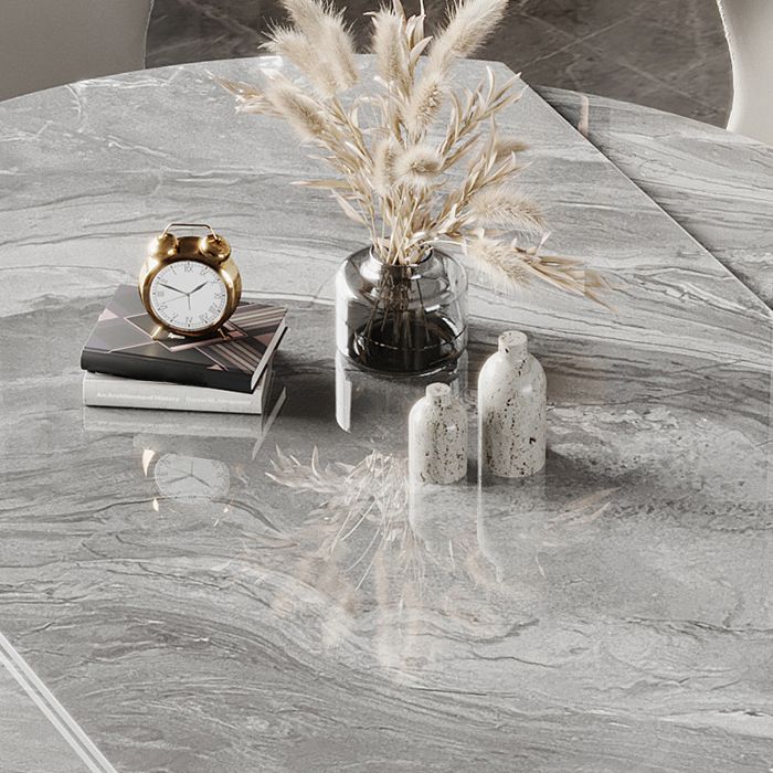 Stone Top Dining Table Round Dining Table with Pedestal Base