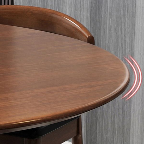 Rubberwood Solid Wood Dining Table Set 5/7 Pieces Dining Set for Kitchen