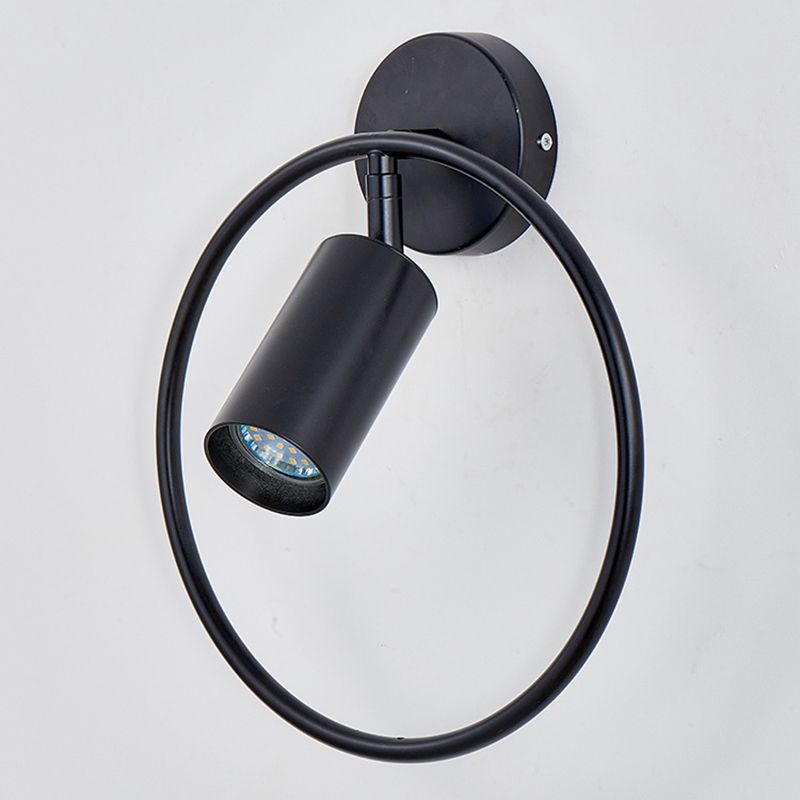 Cylindrical Metal Spotlight Wall Sconce Nordic Style Simplicity Bedside Reading Light for Bedroom