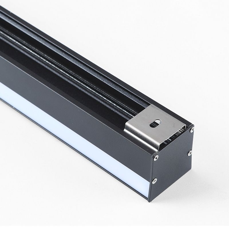 Linear Wall Light Fixture Modern Metal 1 Light Wall Light in Black