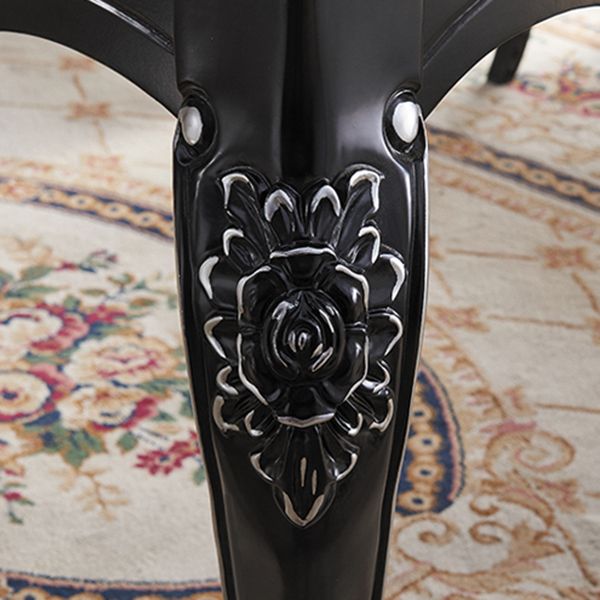 Rectangle White Dining Table Victorian Stone Table with 4 Legs