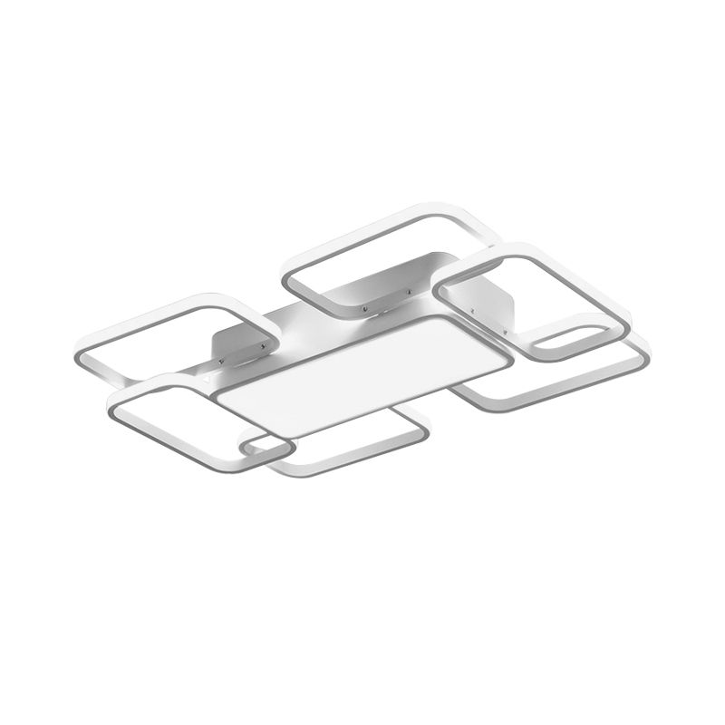 Square and Block Acrylic Ceiling Light Modern LED 18 "/21.5" /25.5 " Wide Flush Light in Warm / White / Natural Light