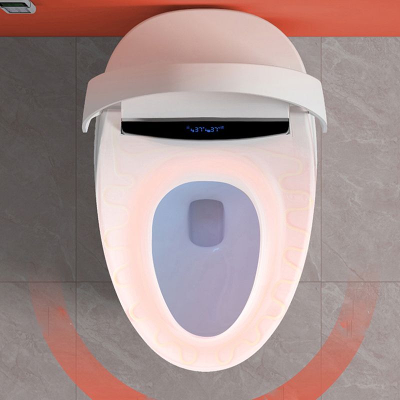 Contemporary White Flush Toilet Heated Seat Included Urine Toilet for Bathroom