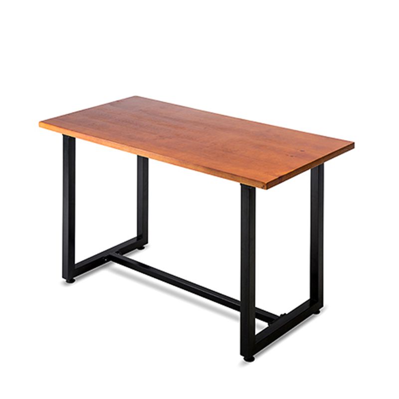 Fixed Industrial Dinette Set 1/3 Pcs Brown Solid Wood Furniture for Home