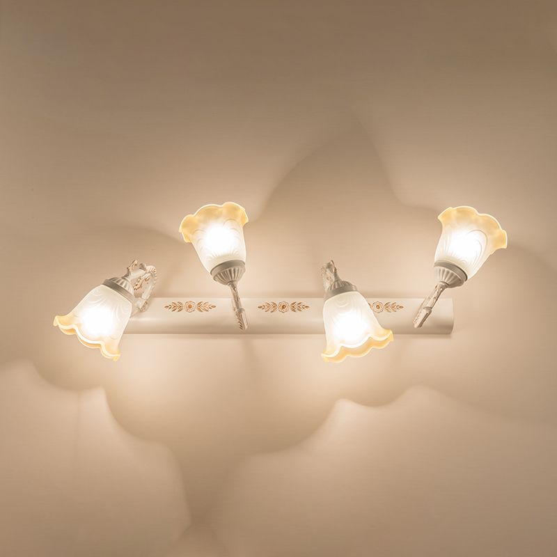 MOLTO FLOWER VASITY LIGHT LIGHT Vintage Ombre Glassato Glass Montaggio Montaggio Luce per bagno