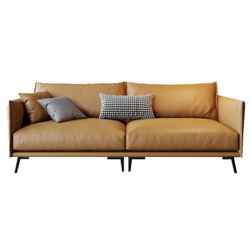 Moderne Kissen Standardsofa 29,53 "Hochquadrat -Armsofa, Champagner