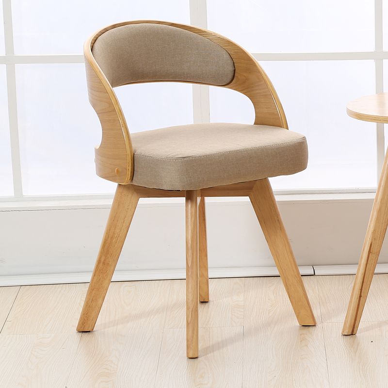 Sillas de comedor de madera de estilo moderno, respaldo abierto, silla lateral para cocina