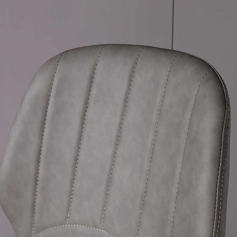 Nordic Metal Side Chair Wingback Armless Chair with Black Legs