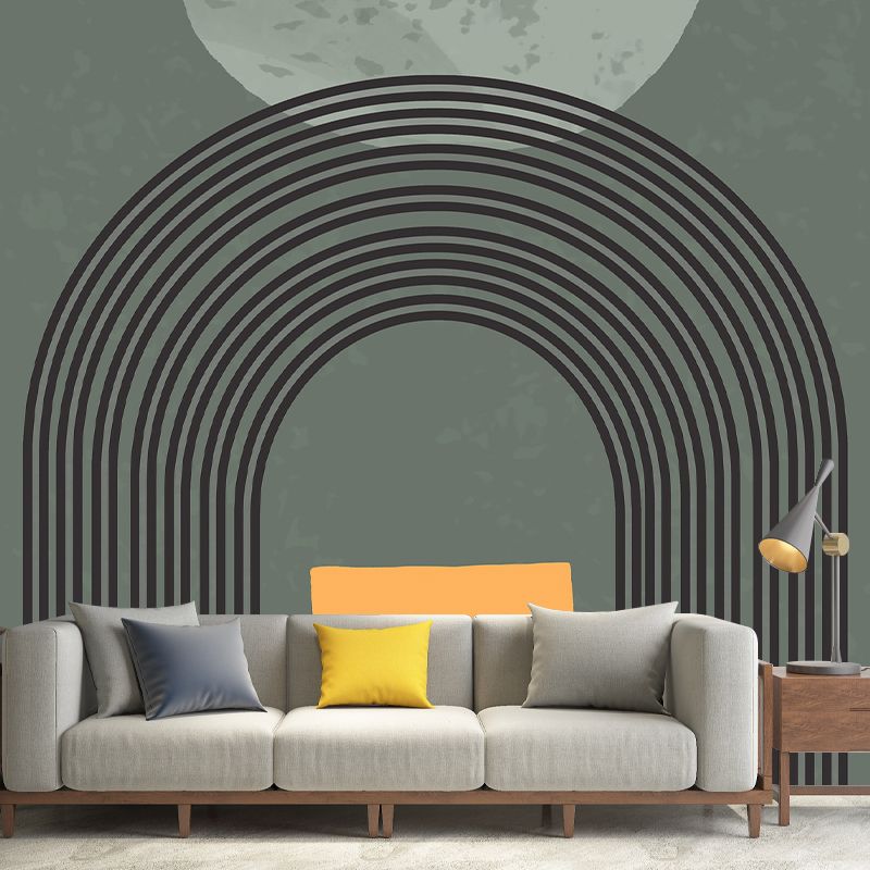 Illustration Art Pattern Mildew Wall Mural Horizontalt for Living Room