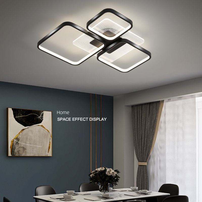 Square Flush Mount Light Flush Mount Led Lights Modern Flush Mount Light Fixtures for Living Room